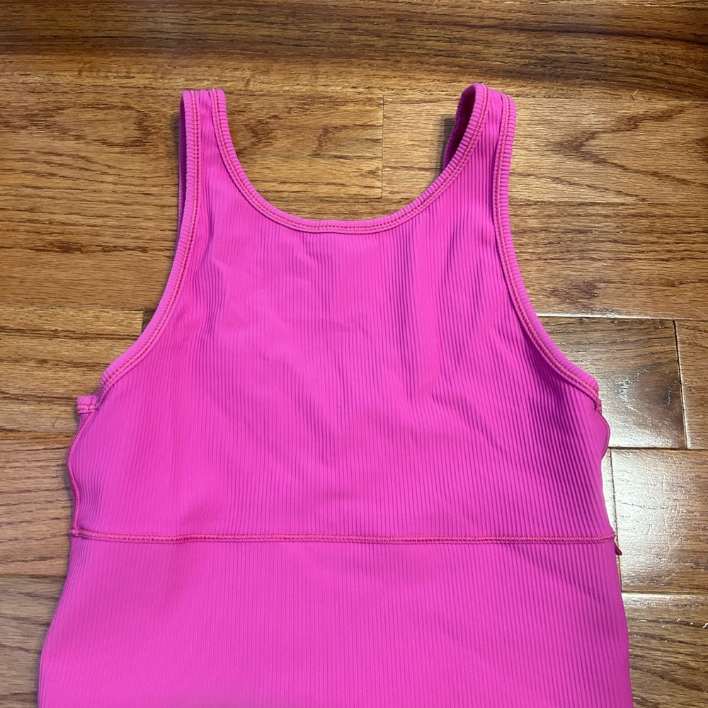 Pink Ribbed Tank Top LULULEMON